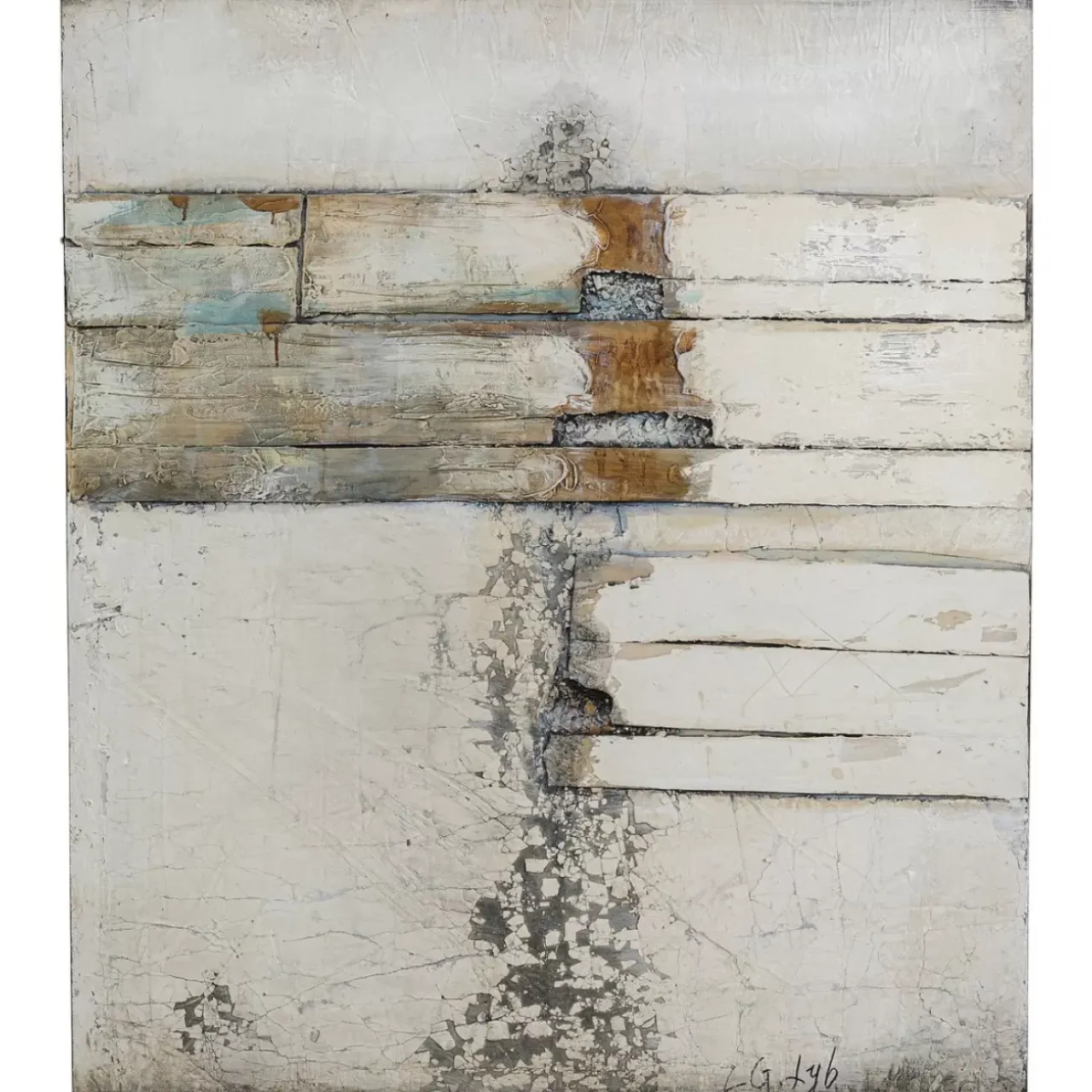 Bilder-KARE Design Acrylbild Abstract Grey Line Two 150X120