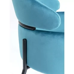 Stühle-KARE Design Armlehnstuhl Alexia Velvet Blau