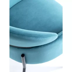 Stühle-KARE Design Armlehnstuhl Alexia Velvet Blau