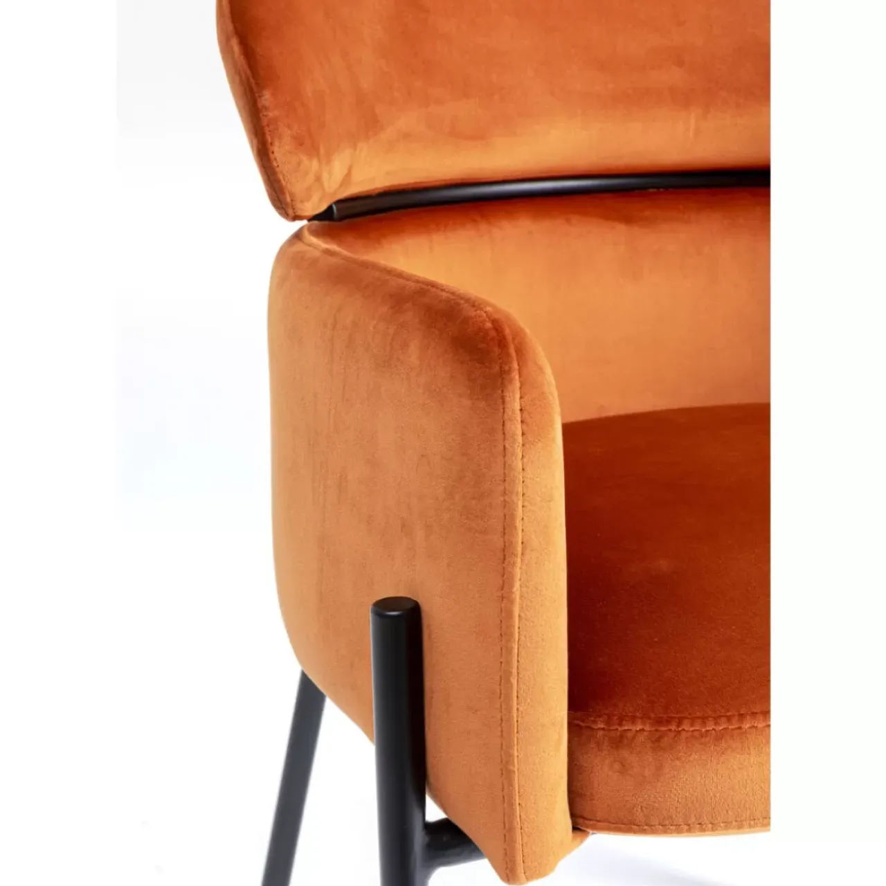 Stühle-KARE Design Armlehnstuhl Alexia Velvet Orange