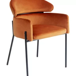 Stühle-KARE Design Armlehnstuhl Alexia Velvet Orange