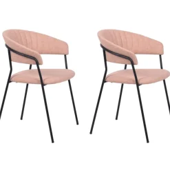 Stühle-KARE Design Armlehnstuhl Belle Rosa (2/Set)