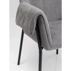 Stühle-KARE Design Armlehnstuhl Bess Grau