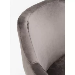 Stühle-KARE Design Armlehnstuhl Black Mode Velvet Grau