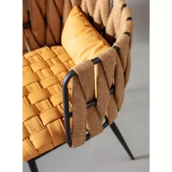 Stühle-KARE Design Armlehnstuhl Cheerio Gelb Inkl. Kissen