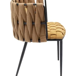 Stühle-KARE Design Armlehnstuhl Cheerio Gelb Inkl. Kissen