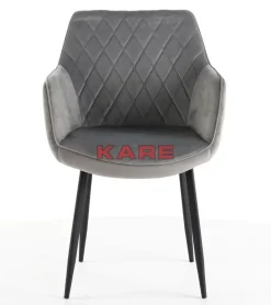 Stühle-KARE Design Armlehnstuhl Kayla Grau