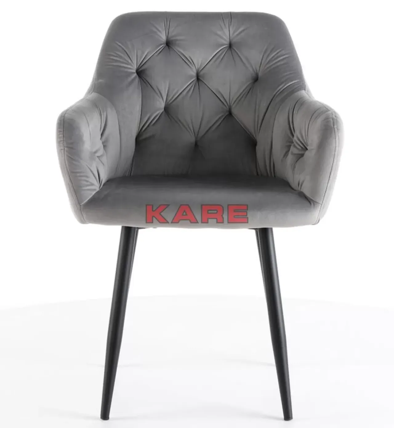 Stühle-KARE Design Armlehnstuhl Kira Grau