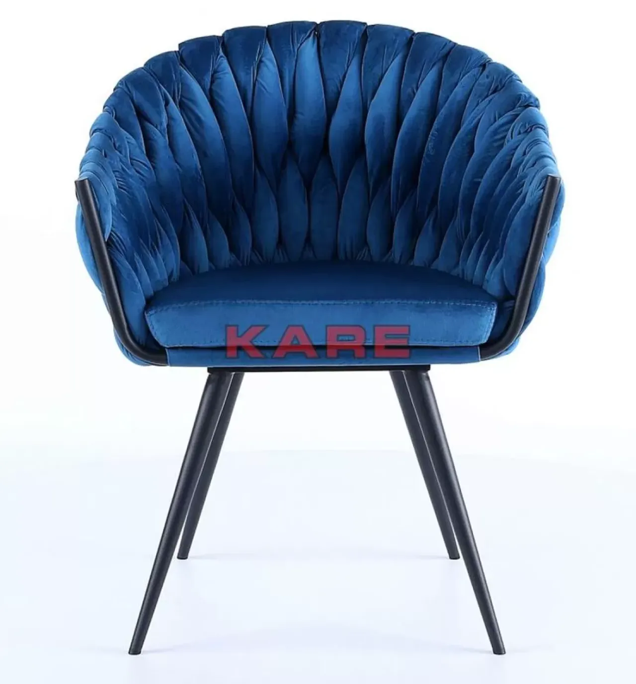 Stühle-KARE Design Armlehnstuhl Knot Blau