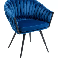 Stühle-KARE Design Armlehnstuhl Knot Blau