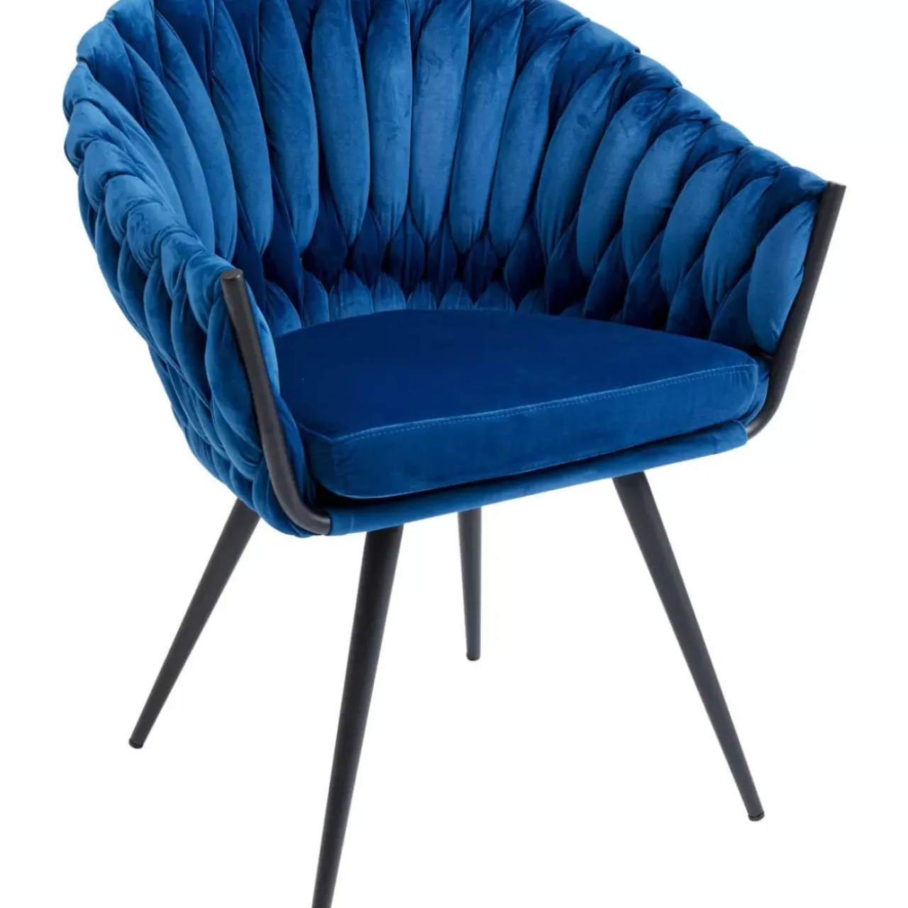 Stühle-KARE Design Armlehnstuhl Knot Blau