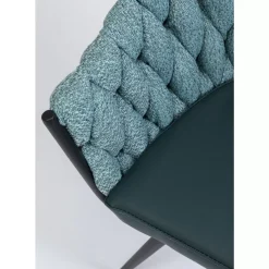 Stühle-KARE Design Armlehnstuhl Knot Petrol