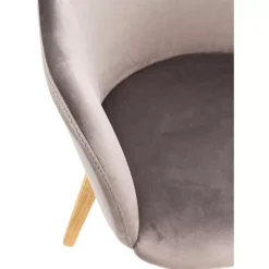 Stühle-KARE Design Armlehnstuhl Lady Velvet Grau
