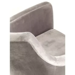 Stühle-KARE Design Armlehnstuhl Mode Velvet Grau