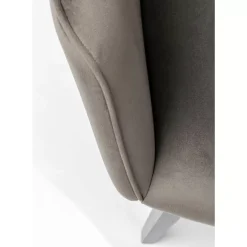 Stühle-KARE Design Armlehnstuhl Modino Velvet Grau