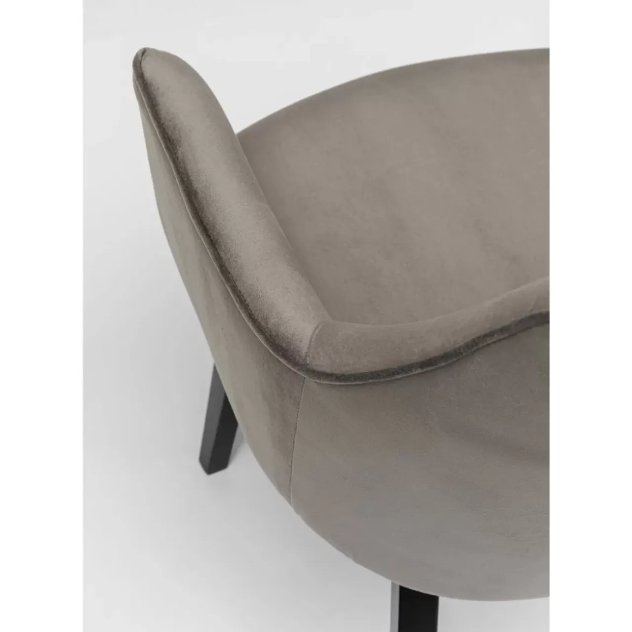 Stühle-KARE Design Armlehnstuhl Modino Velvet Grau