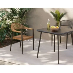 Outdoormöbel-KARE Design Armlehnstuhl Palma Beige