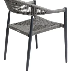 Outdoormöbel-KARE Design Armlehnstuhl Palma Grau