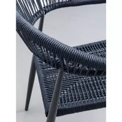 Outdoormöbel-KARE Design Armlehnstuhl Palma Petrol