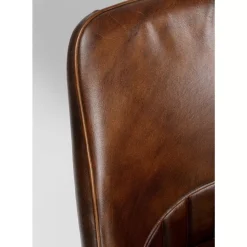 Stühle-KARE Design Armlehnstuhl Rumba Leder Braun