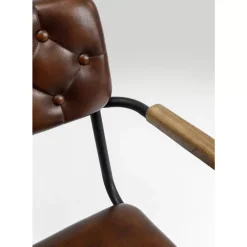 Stühle-KARE Design Armlehnstuhl Salsa Leder Braun