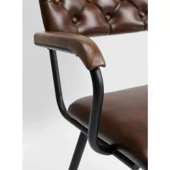 Stühle-KARE Design Armlehnstuhl Salsa Leder Braun