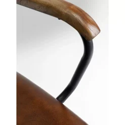 Stühle-KARE Design Armlehnstuhl Salsa Leder Braun