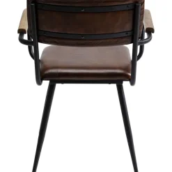 Stühle-KARE Design Armlehnstuhl Salsa Leder Braun