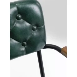 Stühle-KARE Design Armlehnstuhl Salsa Leder Dunkelgrun