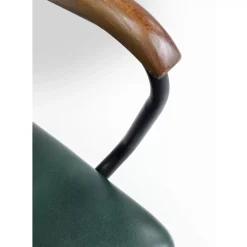 Stühle-KARE Design Armlehnstuhl Salsa Leder Dunkelgrun