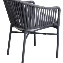 Outdoormöbel-KARE Design Armlehnstuhl Santanyi Dunkelgrau