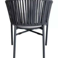 Outdoormöbel-KARE Design Armlehnstuhl Santanyi Dunkelgrau
