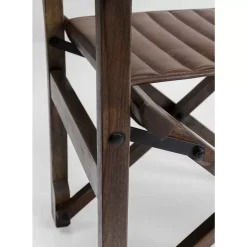 Stühle-KARE Design Armlehnstuhl Twist Leder Braun