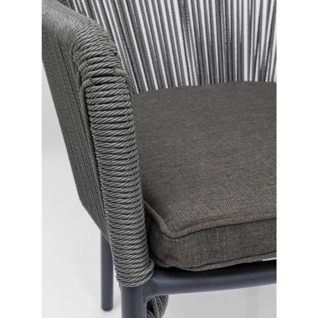 Outdoormöbel-KARE Design Armlehnstuhl Wave Grau