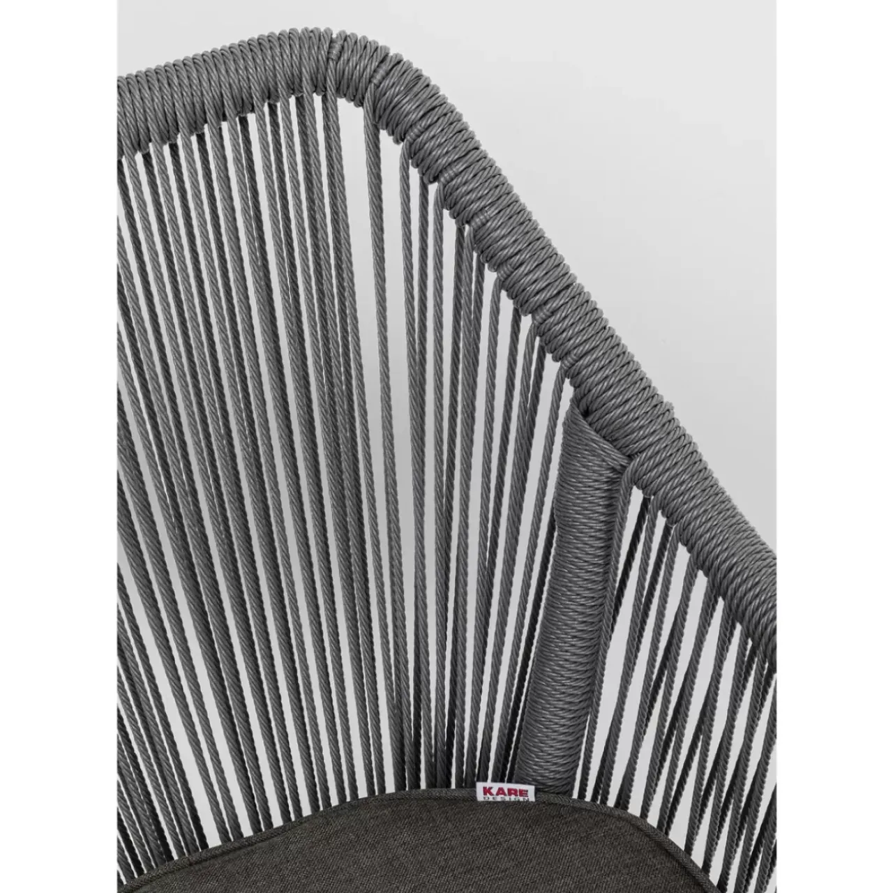 Outdoormöbel-KARE Design Armlehnstuhl Wave Grau