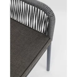 Outdoormöbel-KARE Design Armlehnstuhl Wave Grau