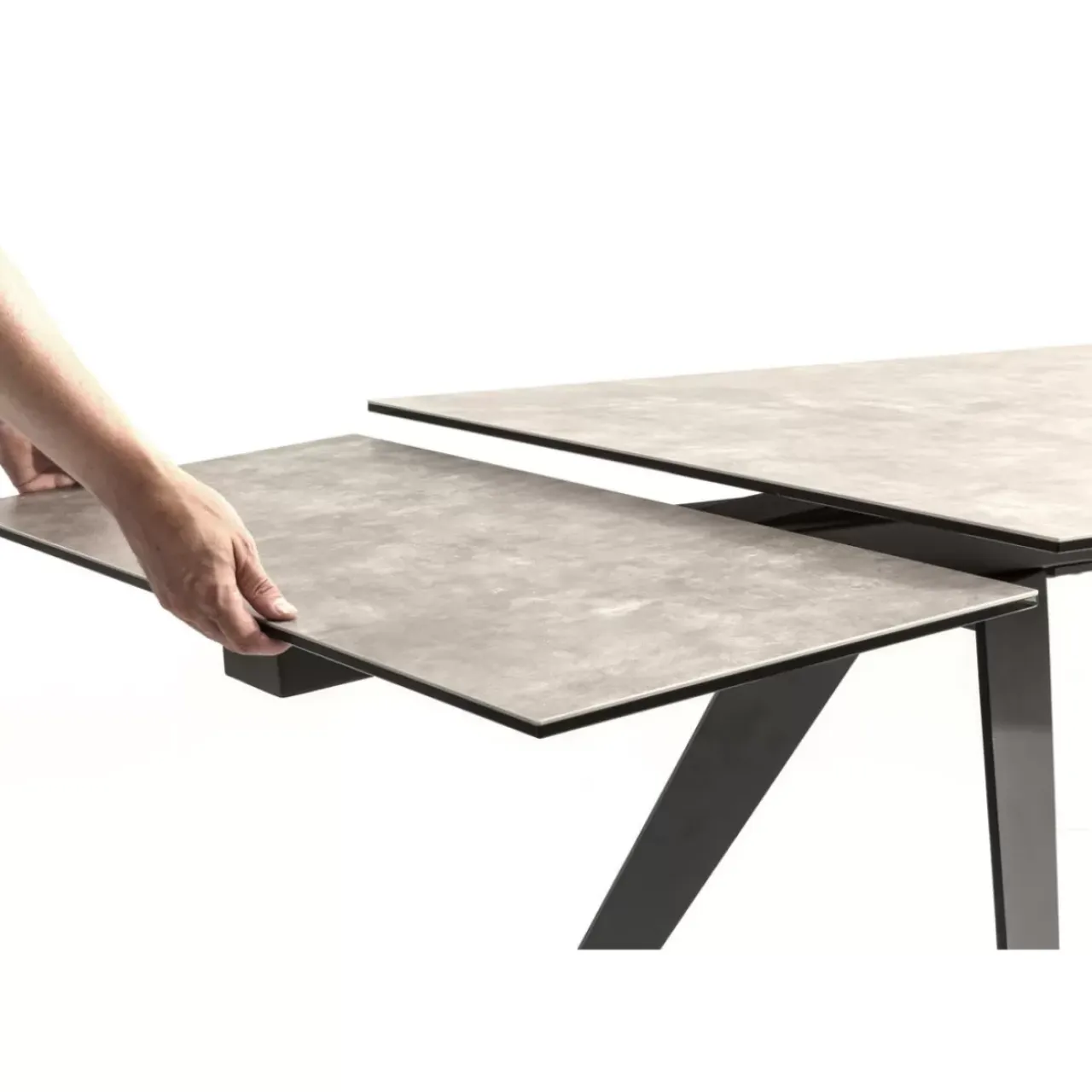 Tische-KARE Design Ausziehtisch Amsterdam Dunkel 160(40+40)X90Cm