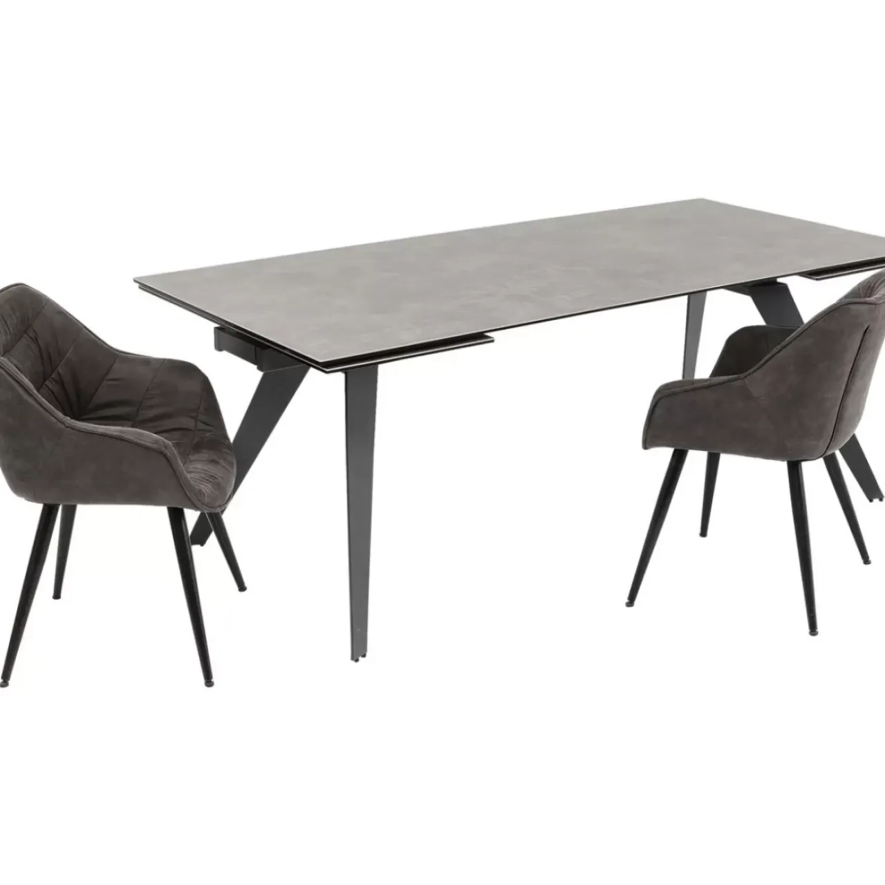 Tische-KARE Design Ausziehtisch Amsterdam Dunkel 200(45+45)X100Cm