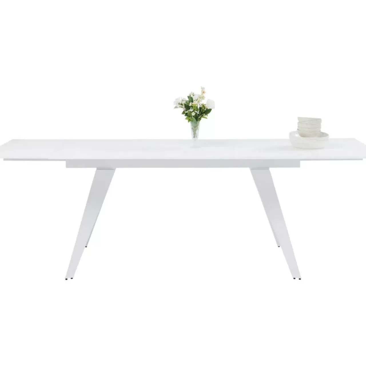 Tische-KARE Design Ausziehtisch Amsterdam Weiss 160(40+40)X90Cm