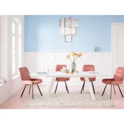 Tische-KARE Design Ausziehtisch Amsterdam Weiss 160(40+40)X90Cm