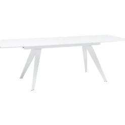 Tische-KARE Design Ausziehtisch Amsterdam Weiss 160(40+40)X90Cm