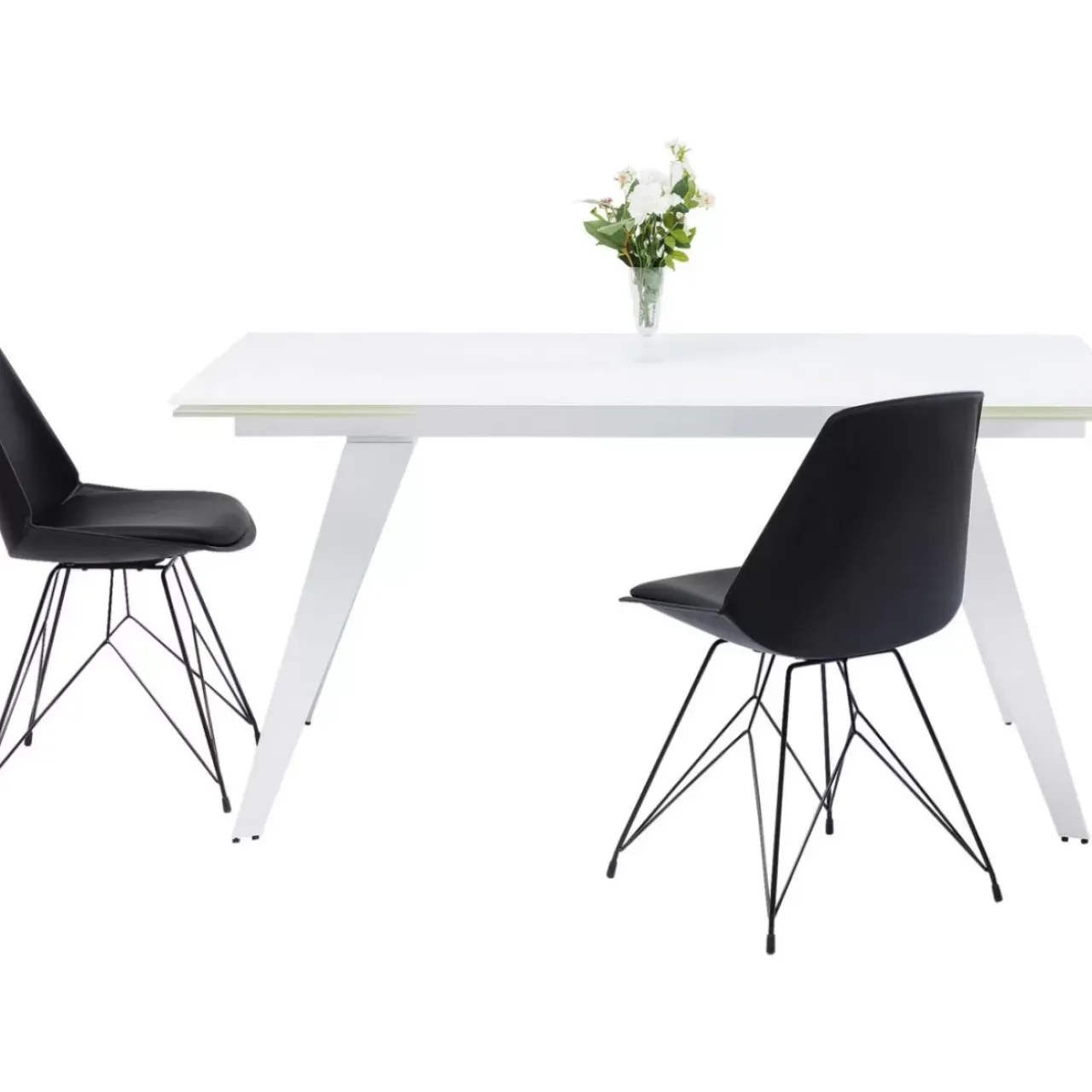 Tische-KARE Design Ausziehtisch Amsterdam Weiss 160(40+40)X90Cm