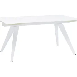 Tische-KARE Design Ausziehtisch Amsterdam Weiss 160(40+40)X90Cm