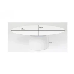 Tische-KARE Design Ausziehtisch Benvenuto Weiss 200(50)X110Cm