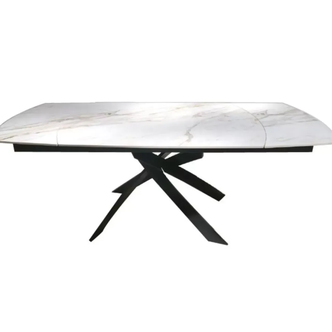 Tische-KARE Design Ausziehtisch Twist Onyx 120(30+30)X90Cm
