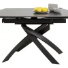 Tische-KARE Design Ausziehtisch Twist Schwarz 120(30+30)X90Cm