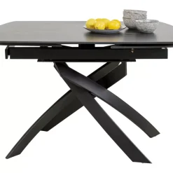Tische-KARE Design Ausziehtisch Twist Schwarz 120(30+30)X90Cm