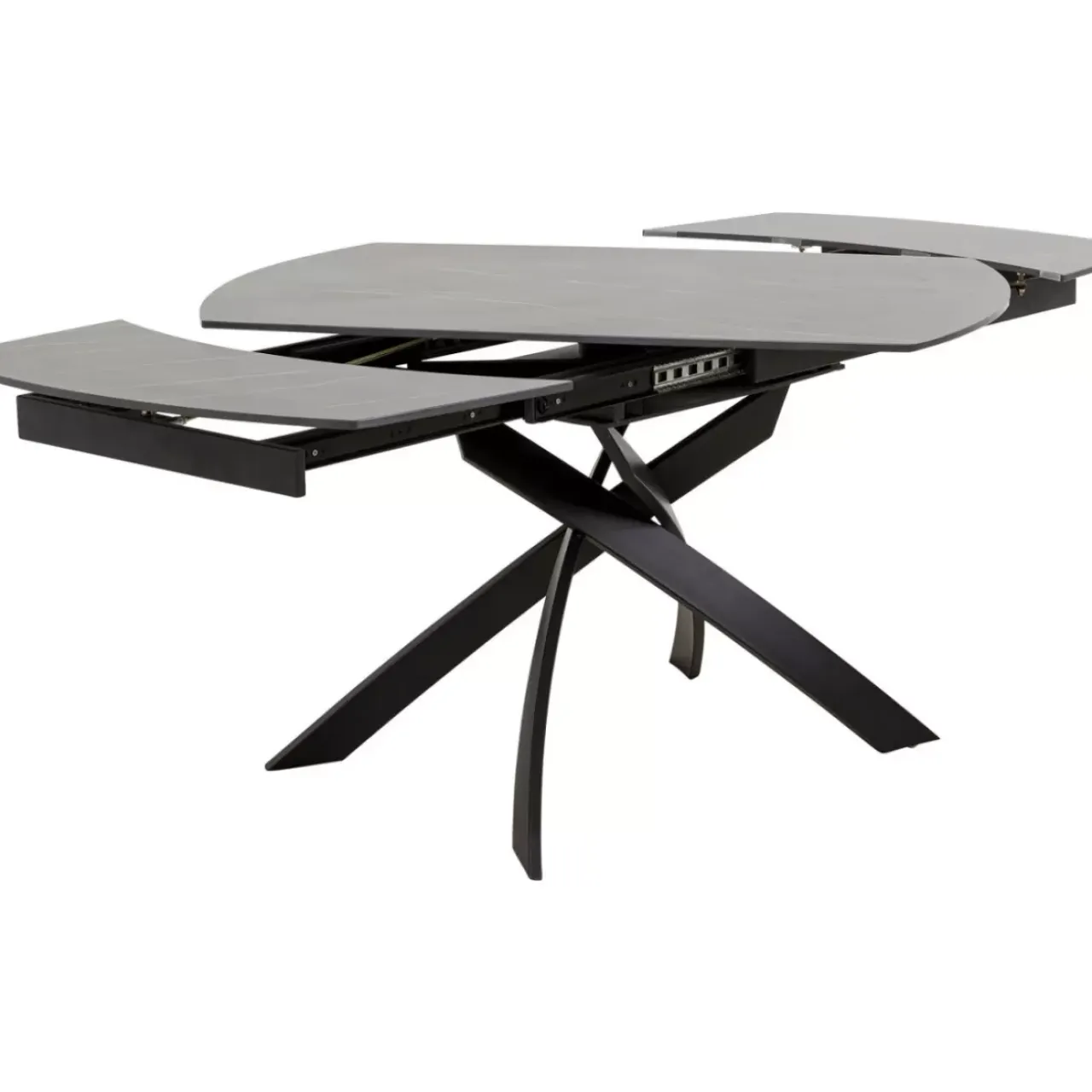 Tische-KARE Design Ausziehtisch Twist Schwarz 120(30+30)X90Cm