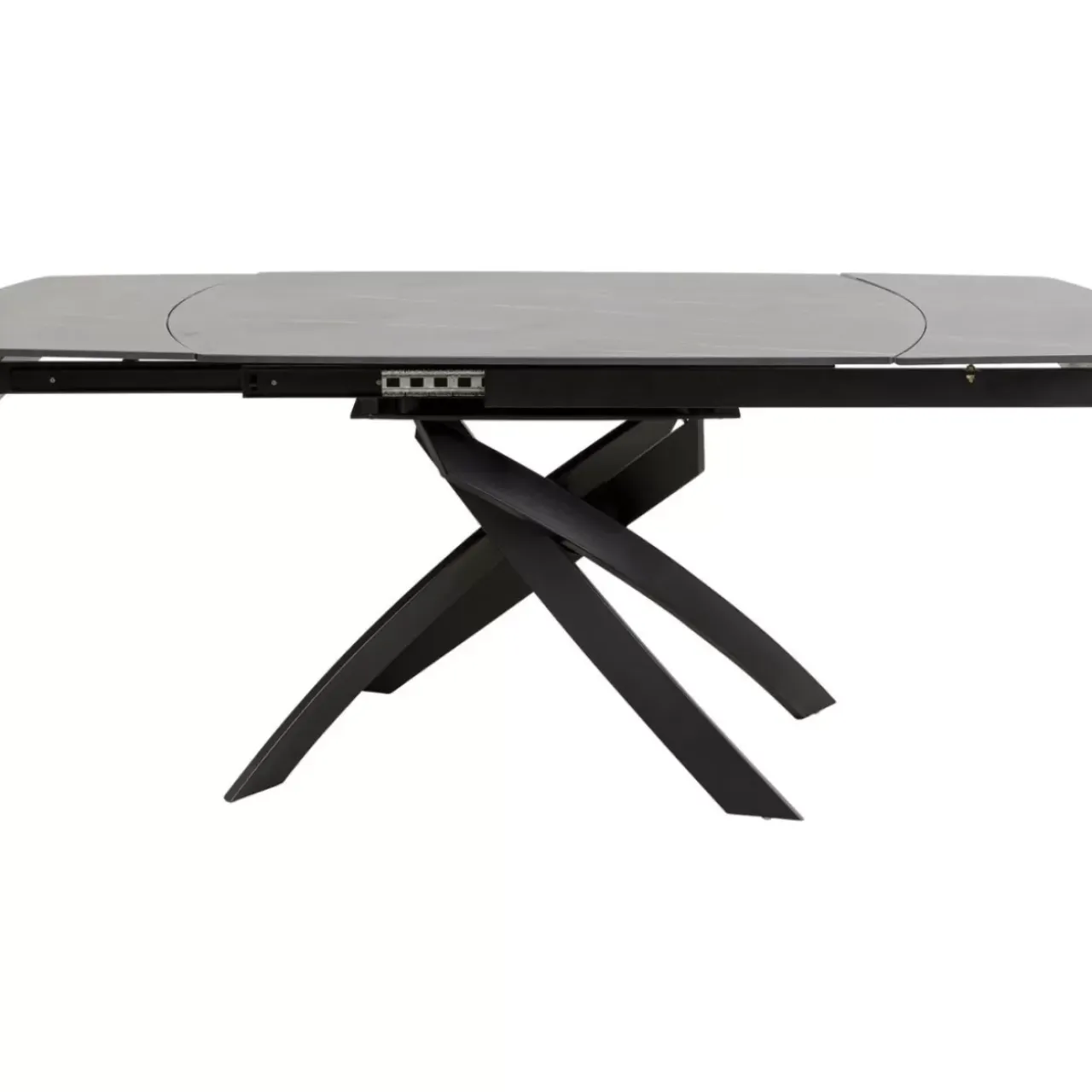 Tische-KARE Design Ausziehtisch Twist Schwarz 120(30+30)X90Cm