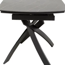Tische-KARE Design Ausziehtisch Twist Schwarz 120(30+30)X90Cm